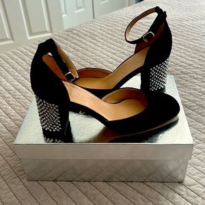 J. Crew Velvet Studded Heels